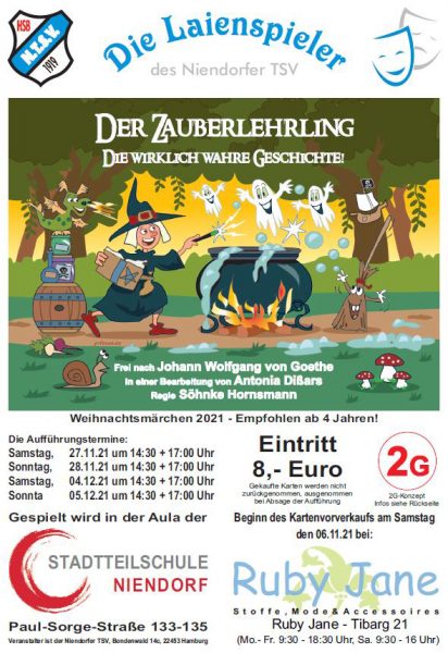 NTSV Weihnachtsmärchen 2021 Werbeflyer